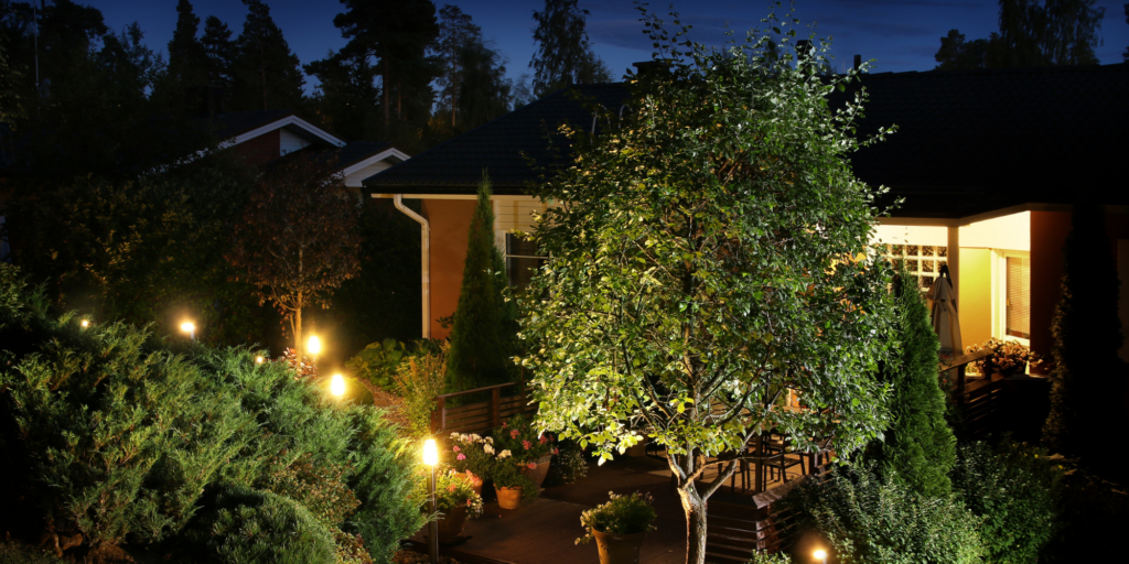 ways to add outdoor ligihting to deck or patio